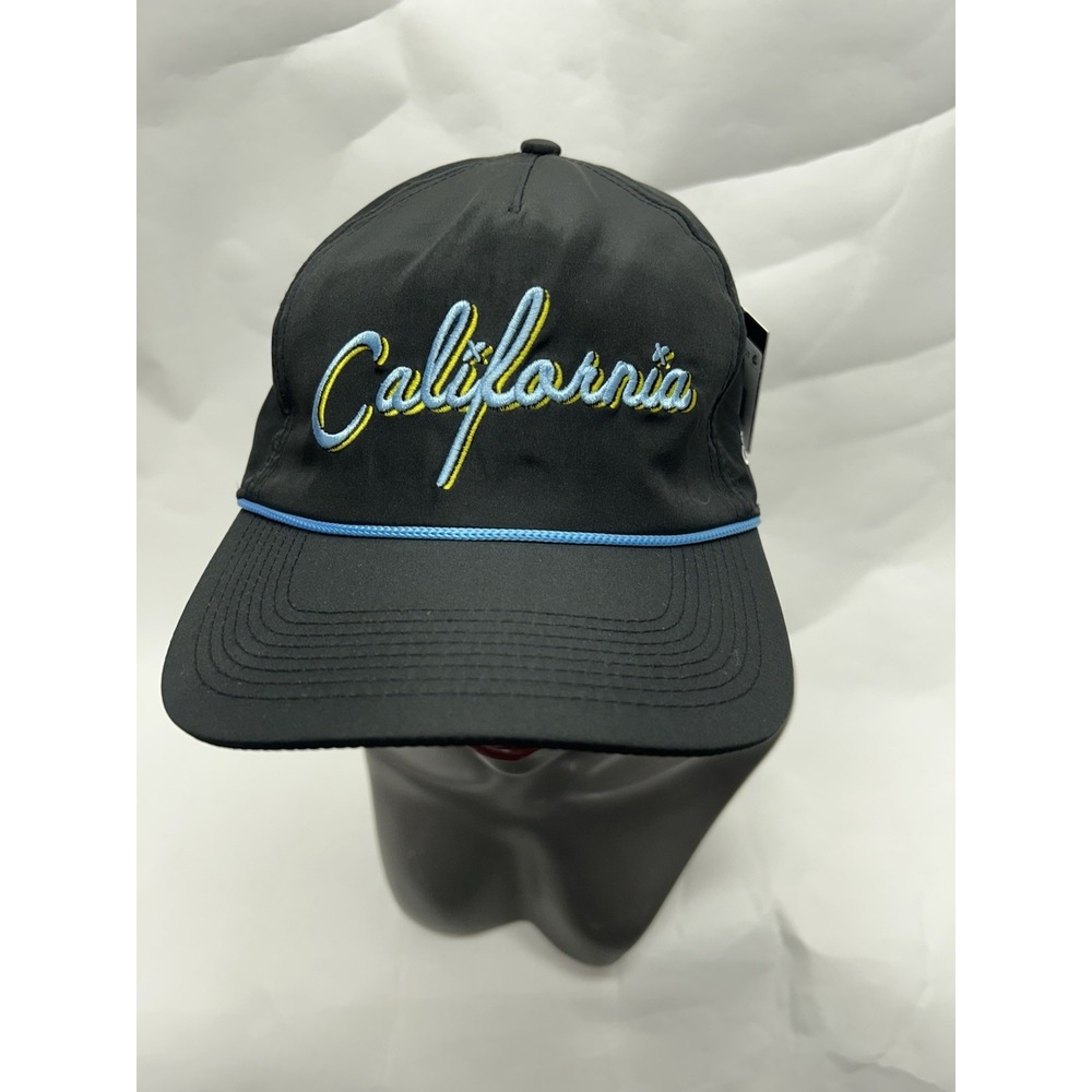 Bad Birdie California Black/Blue/Yellow Rope Hat Men's Ball Cap Hat (YB)